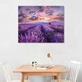 thumbnail image 3 of JRXY Lavender Field Scenery Poster Canvas Print Wall Art Picture Print Poster Modern Home Wall Decor Bedroom Aesthetics Living Room Office Décor (08x12inch,No Framed) picture 2, 3 of 5