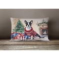 thumbnail image 3 of Boston Terrier Christmas Fabric Decorative Pillow 12 in x 16 in, 3 of 4