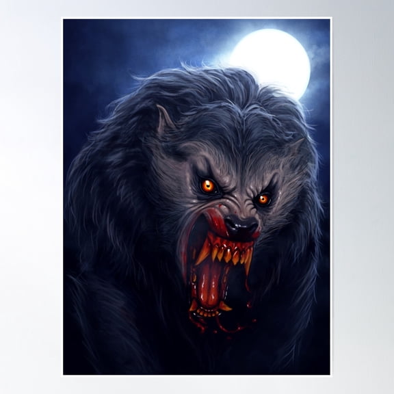 Beware The Moon... Poster Wall Art, Modern Wall Decor, 8x12 UNFRAMED