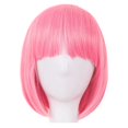 thumbnail image 1 of Peluca Rosa Vivo Corta Cabello Liso Y Fleco Kanekalon rosa Unitalla Lymalimoon SW BOB Rosa Vivo, 1 of 7