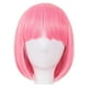 thumbnail image 1 of Peluca Rosa Vivo Corta Cabello Liso Y Fleco Kanekalon rosa Unitalla Lymalimoon SW BOB Rosa Vivo, 1 of 7