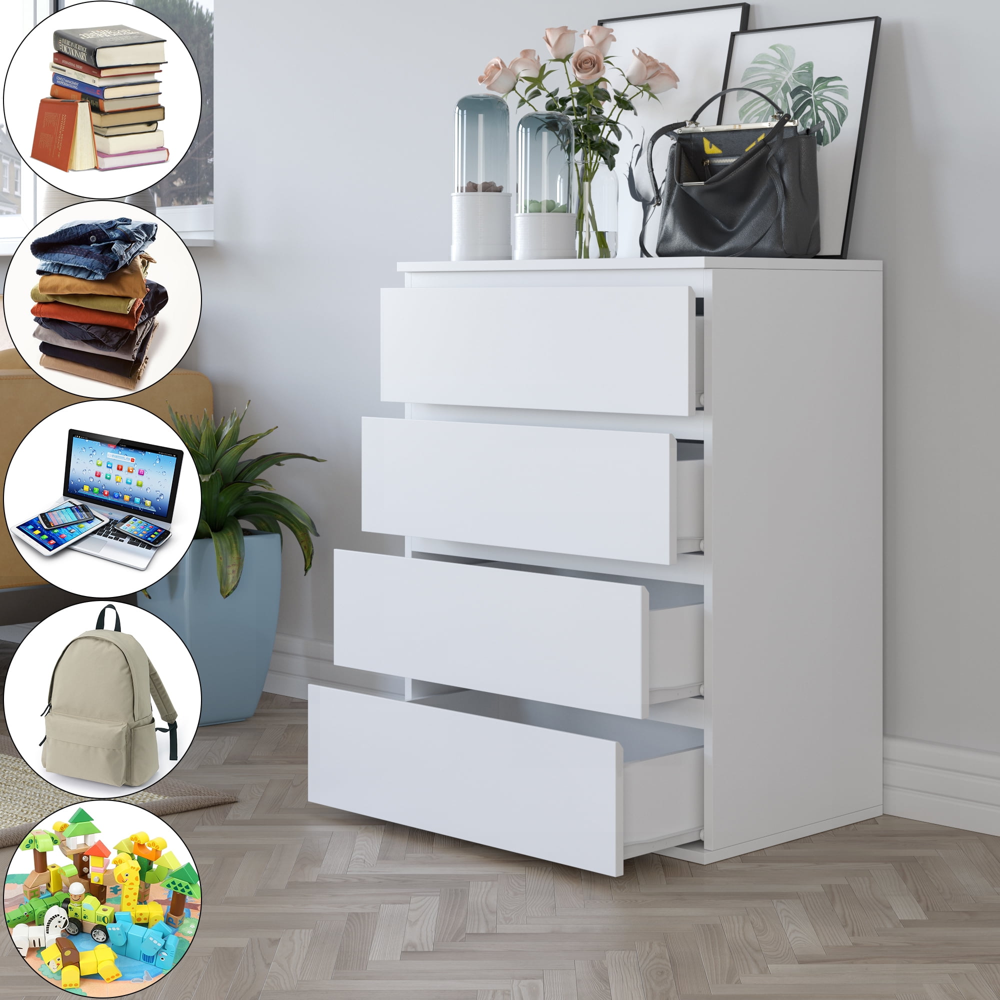 Homfa 4 on sale drawer dresser