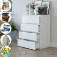thumbnail image 2 of Homfa 4 Drawer White Dresser, Modern Storage Cabinet for Bedroom, Chest of Drawers Wood Organizer for Living Room, 2 of 7