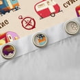 thumbnail image 4 of Erosebridal Camping Adventure Black Out Curtains,Rustic Camper Theme Curtains Pack of 2 (42x63 Each) For Kids, 4 of 7