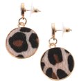 thumbnail image 6 of landege 2PCS/Set Leopard Pattern Plush Earrings Geometric Round Shape Earrings Earrings, 6 of 10