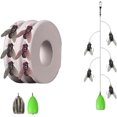 thumbnail image 1 of HUGFEGWE Multi-Hook Artificial Fly Fishing Lure Set, Bionic Fly Fishing Bait with 2 Throwing Aids, Quick Strike Fly Bait, Fly Hook Soft Bait, Handmade Lures Kit, for Freshwater Saltwater AZ824-13857, 1 of 7