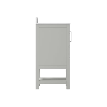 Flash Furniture Vega - Vanity cabinet - 3 drawers - 2 shelves - 2 doors - fiberboard - gray