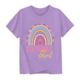 thumbnail image 2 of Delliss Girl Short Sleeve T-Shirts Summer Kids Birthday Graphic Crew Neck Tee Tops Casual Tops 2-15Y, 2 of 6