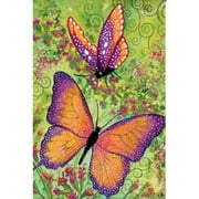 Premier Illuminated Garden Flag - Butterfly Sparkles