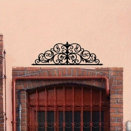 " HELLOYOUNG 20.1 Inch Iris Scroll Metal Wall Art – Art Deco Floral Design Iron Painting Wall Decor  Ideal for Home Transform Walls with Elegant Art "