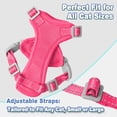 thumbnail image 5 of Cat Harness and Leash Set Escape Proof for Kitten Walking, Soft Adjustable Top Handle Vest Harnesses for Cats, Easy Control Breathable Reflective Small Medium Large, Pink,XS, 5 of 9