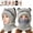 Gray, variant on Bear Hat Ski Mask, 3 In 1 Plush Full Coverage Winter Warm Headwear for Outdoor
