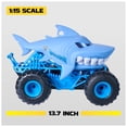 thumbnail image 4 of Monster Jam Chomping Megalodon RC Truck, 1:15 Scale, for Kids Ages 4 and up, 4 of 9