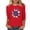 Red-1, variant on Womens Floral Graphic Tees 3/4 Sleeve Trendy Holiday Patriotic Tshirts Tops Independence Day Vacation Pullover Navy, 4XL