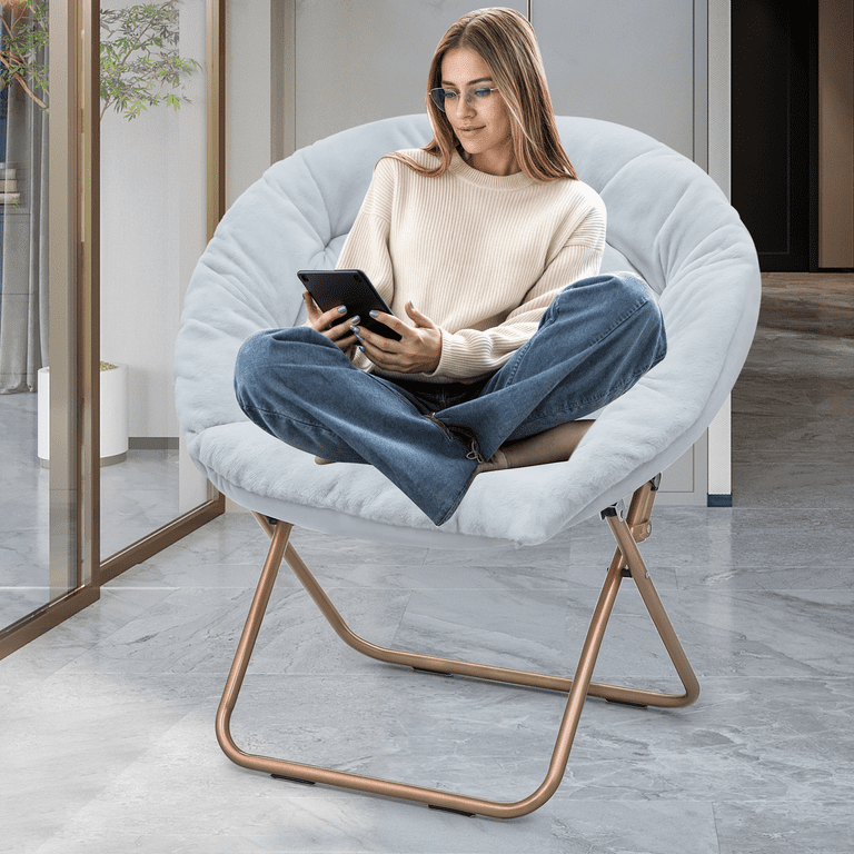 Magshion Comfortable & Foldable Cozy Faux Fur 2pc Saucer