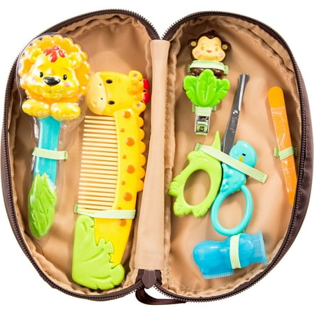 Sassy Jungle Theme Baby Grooming Set, 11 pc