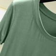 thumbnail image 4 of Timegard Pajamas Tops for Women Short Sleeve Round Neck Soft Comfy Homewear Summer Basic Pjs Shirts Top, 4 of 4
