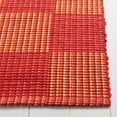 thumbnail image 3 of SAFAVIEH Striped Kilim Jannah Checkered Cotton Runner Rug, Red/Rust, 2'3" x 8', 3 of 8