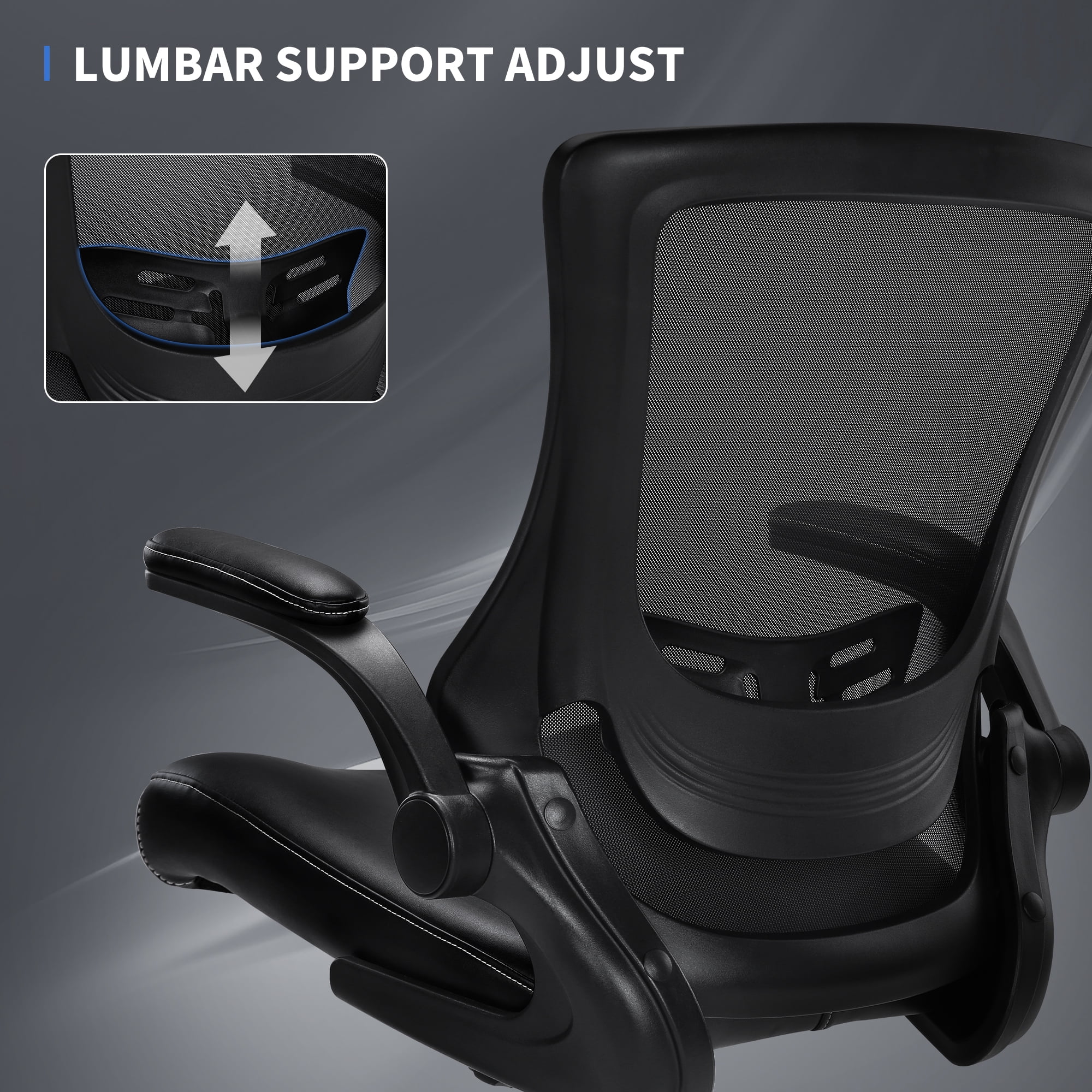 Misolant Tall Office Chair for Standing Desk, Drafting Chair with Foot Ring, PU Leather Recline High Office Tall Desk Chair with Adjustable Lumbar Support