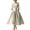 Beige, variant on Cocktail Dresses for Women Pleated 1950s Crew Neck Vintage 3/4 Sleeves A Line Formal Church Dress Swing Wedding Guest Dresses Navy 2XL