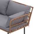 thumbnail image 5 of Craftian Patio Furniture Set, 4 Pieces Outdoor Conversation Set with L-Shaped Sofa and Side Table - Gray, 5 of 9