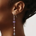 thumbnail image 3 of Sterling Silver Ss Fwc Grey And White Pearl/Amythyst/Lavender Jade Dangle Earrings (74 X 7.5) Made In Thailand qe13126, 3 of 5