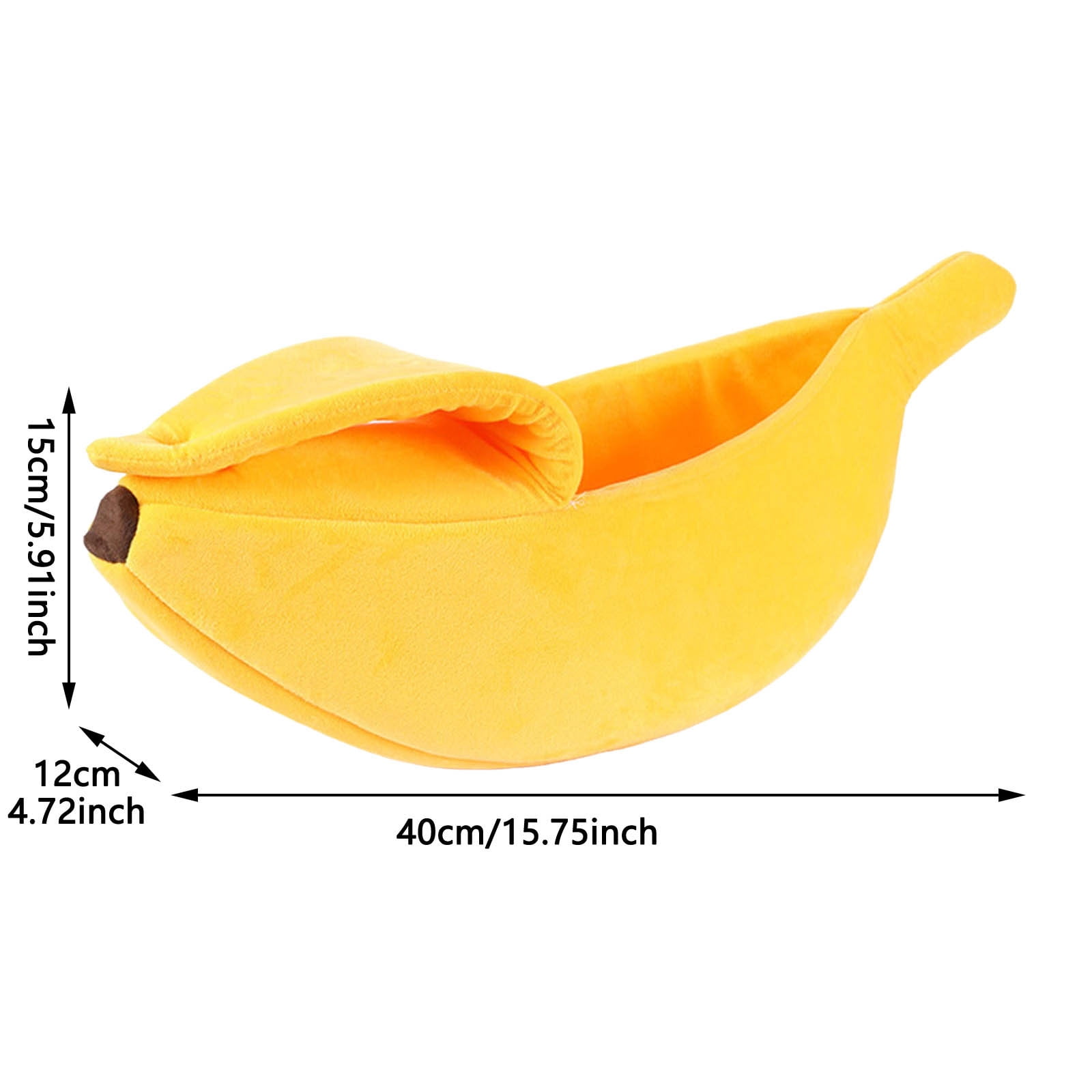 KMWGRE Banana Shaped Pet Bed for Cats and Dogs Soft Warm Cuddle Mat Indoor Universal All Seasons Comfortable Pet Supplies Yellow XL
