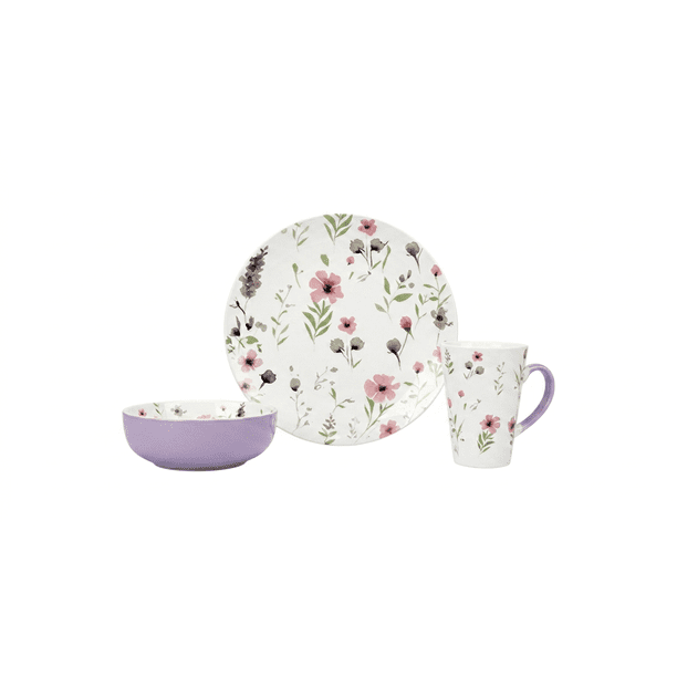 Vajilla de Porcelana 12 Pzas, 4 Personas - AMINA - Crown Baccara