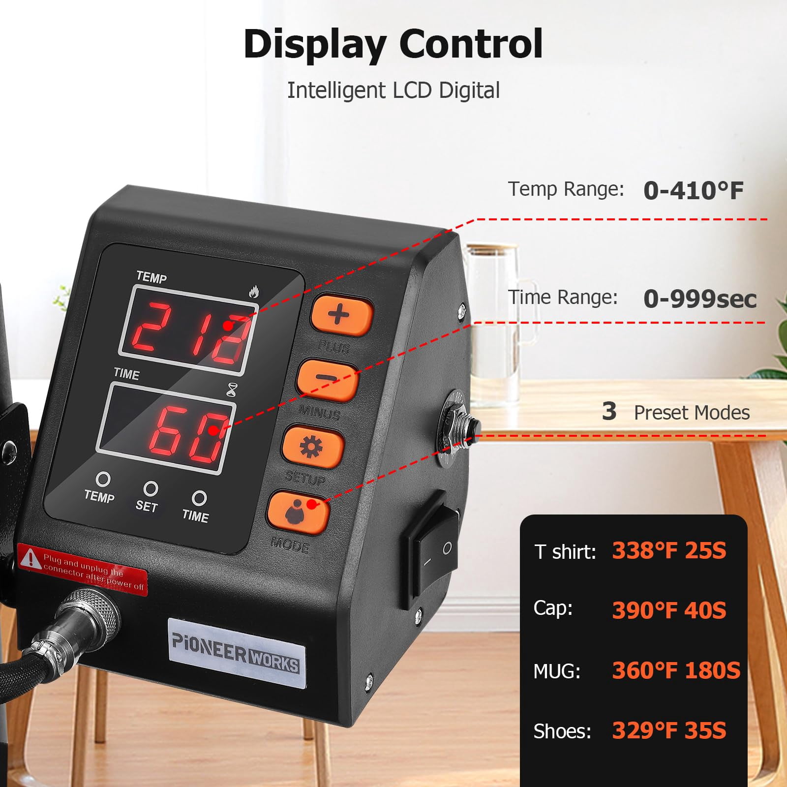 Kojooin Heat Press Machine 12 X 15 inch 6 in 1, 360° Swing Away Shirt Printing Heat Transfer Machine, Digital Industrial-Quality Shirt Pressing Machine for Shirt, Hat, Mug, Plate