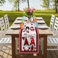 thumbnail image 4 of Table Runners 90 Inches Long Dress Scarves, Valentine's Day Farmhouse Coffee/Dining/Kitchen Table Runner for Living Room, Gnomes Love Birds Trees Plaid Lines Pink 13x90 Inch, 4 of 9