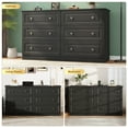 thumbnail image 4 of NEGYLIM 6-Drawer Black Dresser, 47-inch Wide Chest for Bedroom Storage, Farmhouse Style with Anti-Tip Safety, 4 of 12