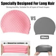 thumbnail image 4 of Swim Cap for Long or Short Hair - Stretchable Head Cap - Soft Comfortable Stylish Low Cut Design Covers, 4 of 4