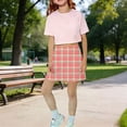 thumbnail image 2 of EnJoCho Toddler Skirt Little Girls Athletic Unifor𝗆 Skorts Go𝗅f Outfit Cheer Tennis Skirts with Shorts Girls Floral Dress Easter Floral Print Dress, 2 of 6