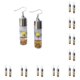 thumbnail image 2 of Sonducket 1 par de pendientes de gota para mujer, colgante de botellas de cristal, pendiente de aniversario, joyería delicada elegante, regalos Amarillo 10Conjunto, 2 of 6