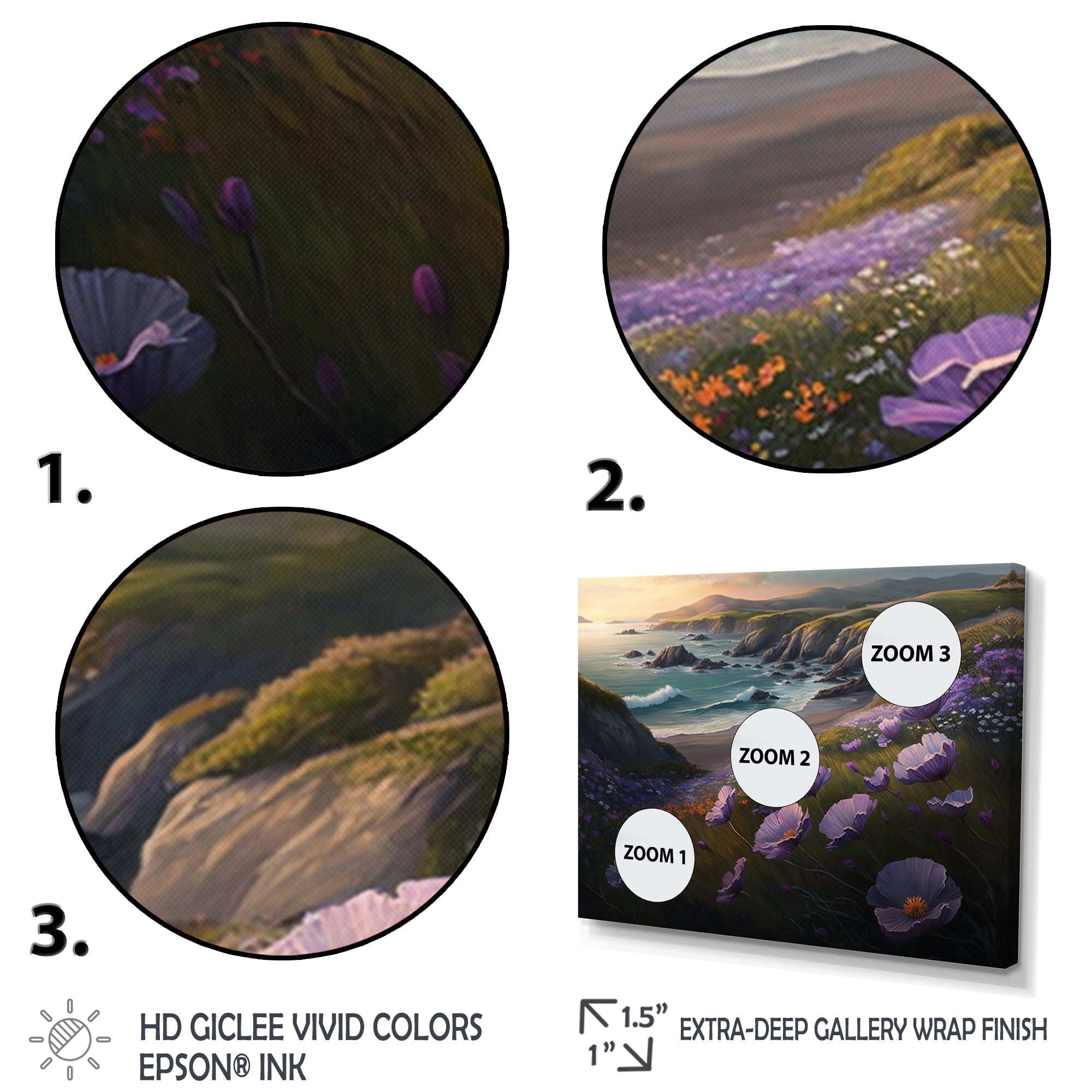 Designart Flowers By The Coast V Canvas Wall Art