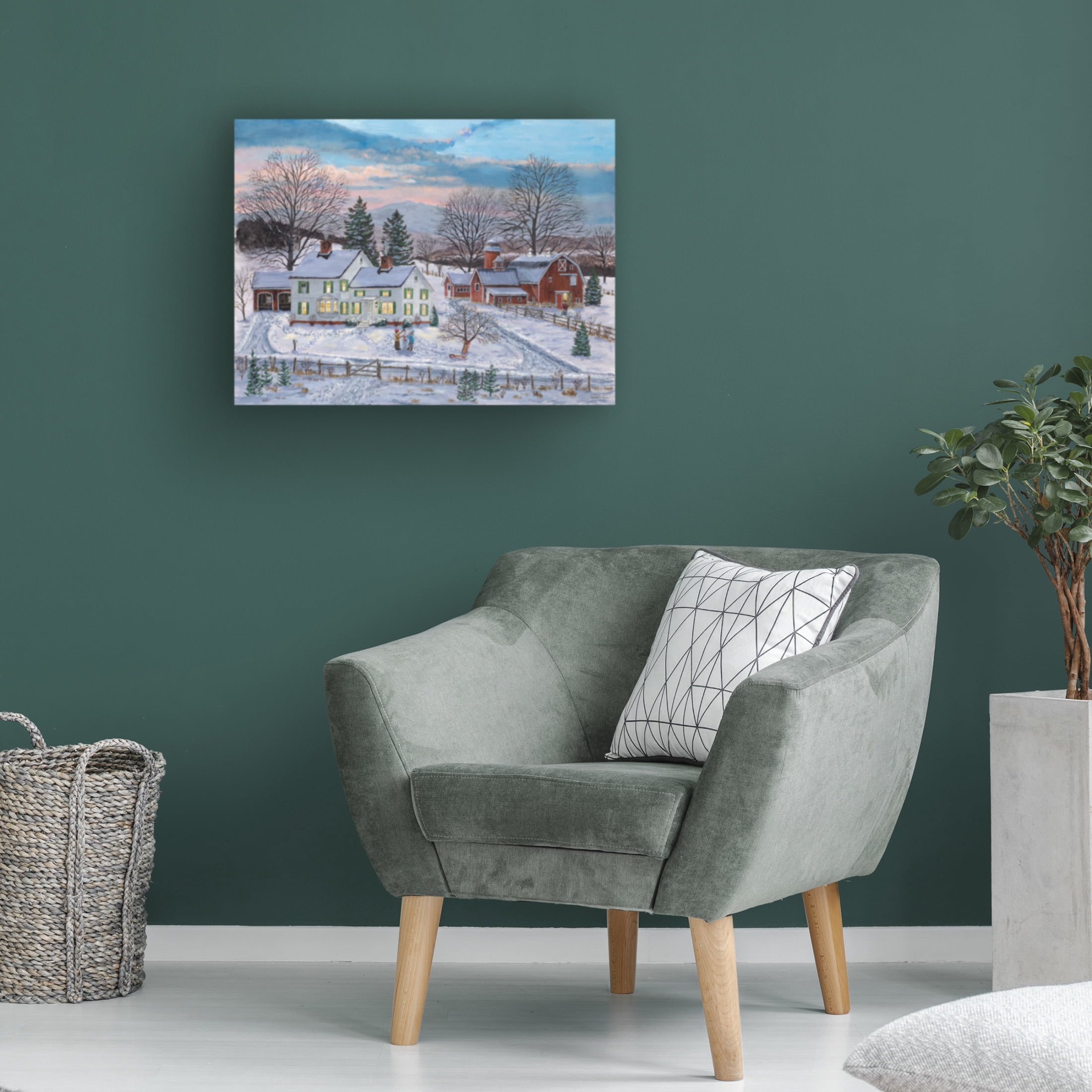 Canvas Wall Art - Bob Fair 'North Country Farm' Wall Art for Living Room, Bedroom, or Office Décor by Trademark Fine Art - 19 x 14 Inches