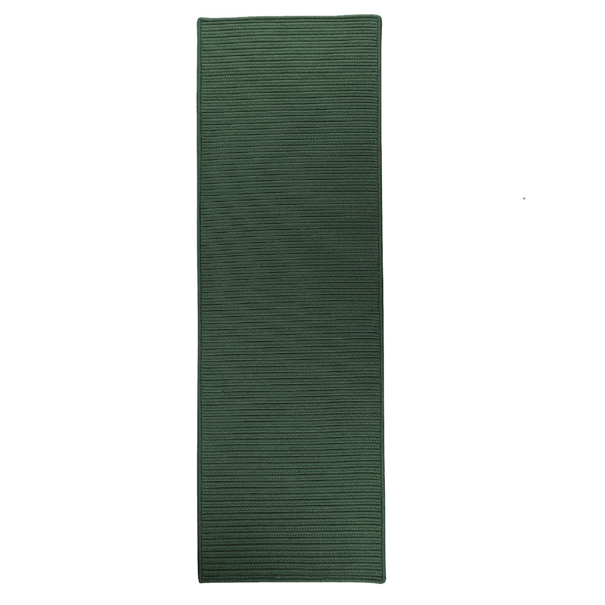 2.25' x 15' Hunter Green Rectangular Reversible Rug Runner