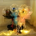 thumbnail image 4 of 1PC LED Luminous Balloon Rose Bouquet Transparent Bobo Ball Rose Valentines Day Gift, 4 of 8