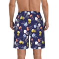 thumbnail image 3 of KLL Colorful Jellyfish Men's Casual Summer Beach Shorts Hawaiian Shorts with Pockets-XX-Large, 3 of 5