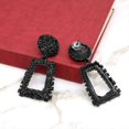 thumbnail image 5 of Pendientes colgantes grandes con forma de cuadrado geométrico hueco, de metal, estilo punk, bohemio, con diseño texturizado en relieve, para mujer, a la moda, 5 of 5