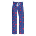 thumbnail image 4 of BLVB Unisex Mens Womens Cute Heart Print Pj Pants Valentine's Day Holiday Lounge Pajamas Bottoms Elastic Waist Sleep Pajama Pants, 4 of 5