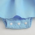 thumbnail image 4 of mgoYE Baby Girl Clothes 0-3 Months Baby Girl Easter Outfit Romper Dress Ruffles Short Sleeve Bunny Print Clothes Jumpsuit with Headband(Sky Blue,3-6 Months), 4 of 7