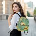 thumbnail image 6 of JIALIOU Mini Backpack Purse for Women Quilted Casual Daypack Small Travel Shoulder Bag, Bee Beehive Sunflower, 6 of 7