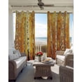 thumbnail image 6 of Autumn Branch Tree Kitchen Curtains Fall Yellow Forest Vintage Oil Painting Cafe Short Curtains for Bathroom Blackout Window Curtain Small Window Treatment Drapes for Bedroom Living Room 27.5"x39"x2, 6 of 9