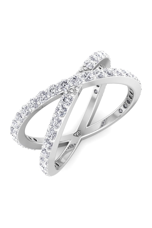 Lilly - Crossover Double Diamond Ring