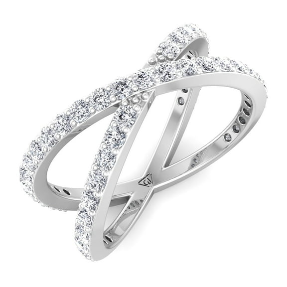 Lilly - Crossover Double Diamond Ring
