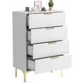 thumbnail image 4 of KIGOTY 4 Drawer Dresser, Hallway Storage Cabinet White，23.7”L x 13.5”W x 35.5”H, 4 of 7