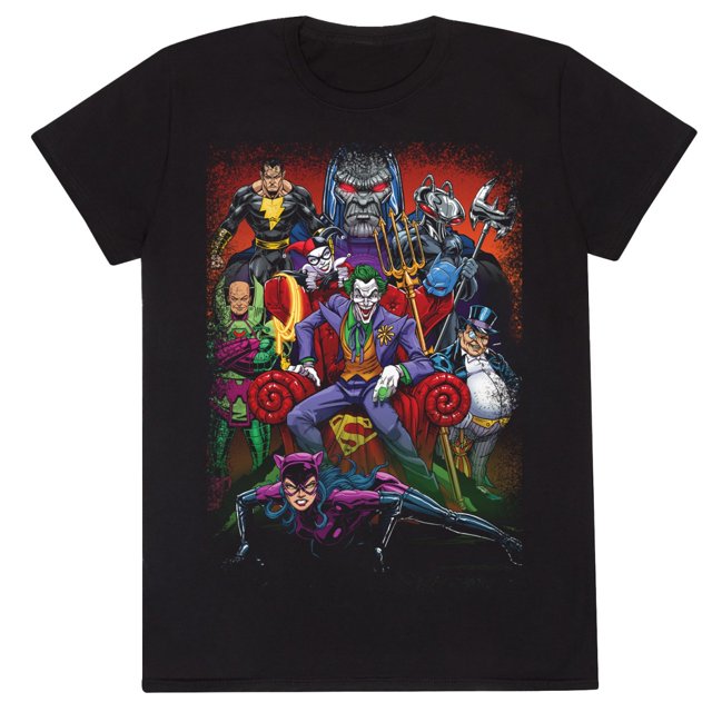 The Joker - Camiseta Villains Warner Bros. 100 Cumpleaños para Adultos Unisex (Negro)