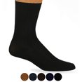 thumbnail image 1 of 3 pares de calcetines de vestir clásicos para hombre, de pantorrilla, informales, a la moda, lisos, multicolor, tallas 10-13, 1 of 4