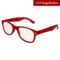 thumbnail image 4 of Global Vision Foldaway Reading Glasses for Men or Women +3.0 Magnification Foldable Red Frame w/Clear Lens & Color-Matching Pouch, 4 of 7